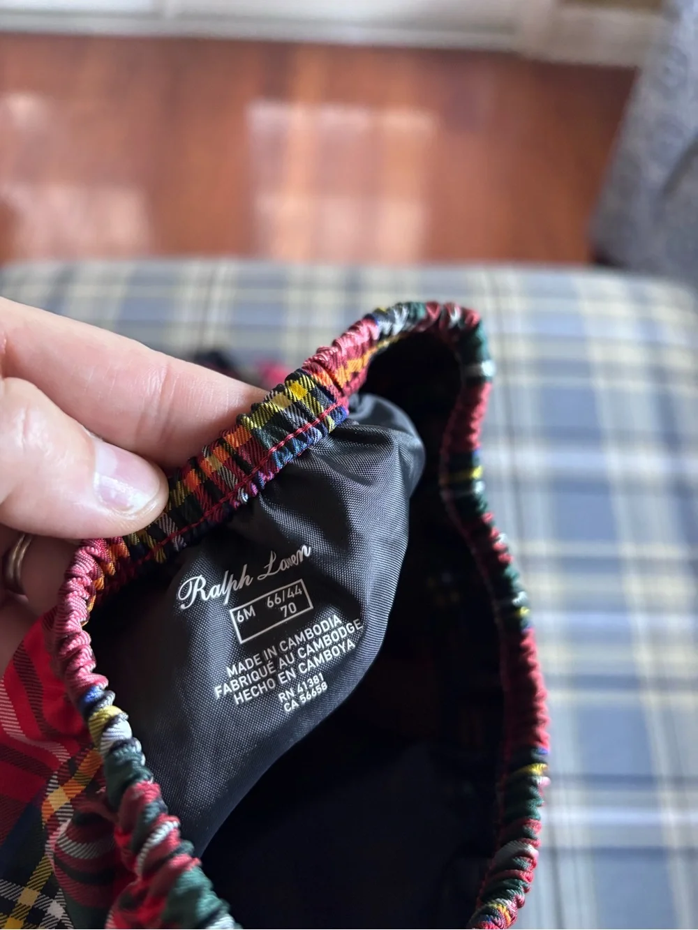 Ralph Lauren Red Tartan Baby Dress with Bloomers